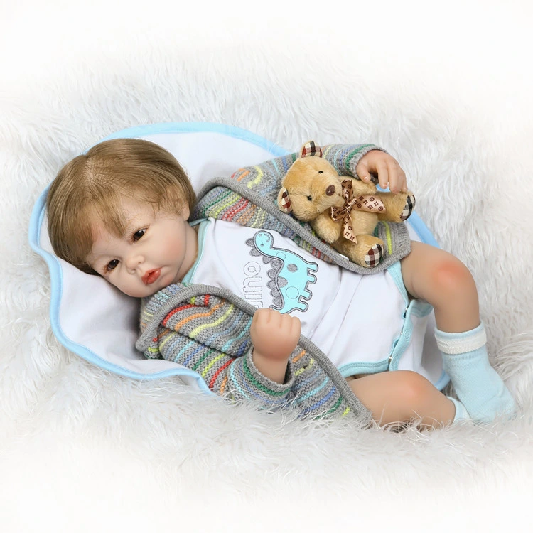 20inch Hot Sell Silicone Handmade Silicon Material Life-Like Cute Silicone Reborn Baby Doll for Hot Sale