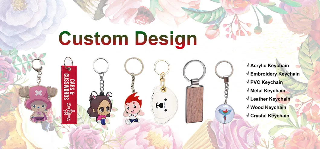 Pinstar Holographic Charms Custom Printed Clear Acrylic Transparent Keychain Metal Enamel Keychains Make Personalized Plastic Key Chain with Anime