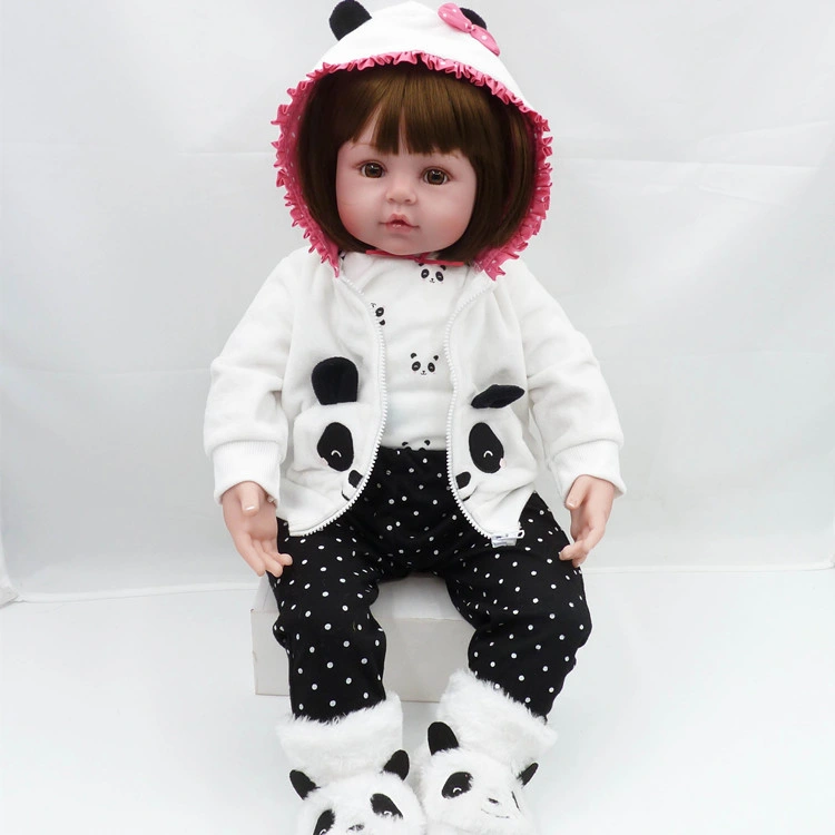 19&prime;&prime; 48cm Silicone Vinyl Reborn Baby Girl Realistic Alive Newborn Babies Doll White Skin Ethnic Bebe Toddler for Kids Xmas Gifts