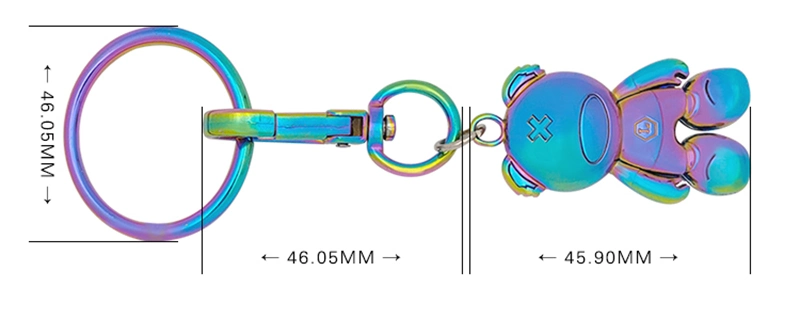 Custom Cartoon Cute Kawaii Plastic Holographic Epoxy Glitter Acrylic Keychain
