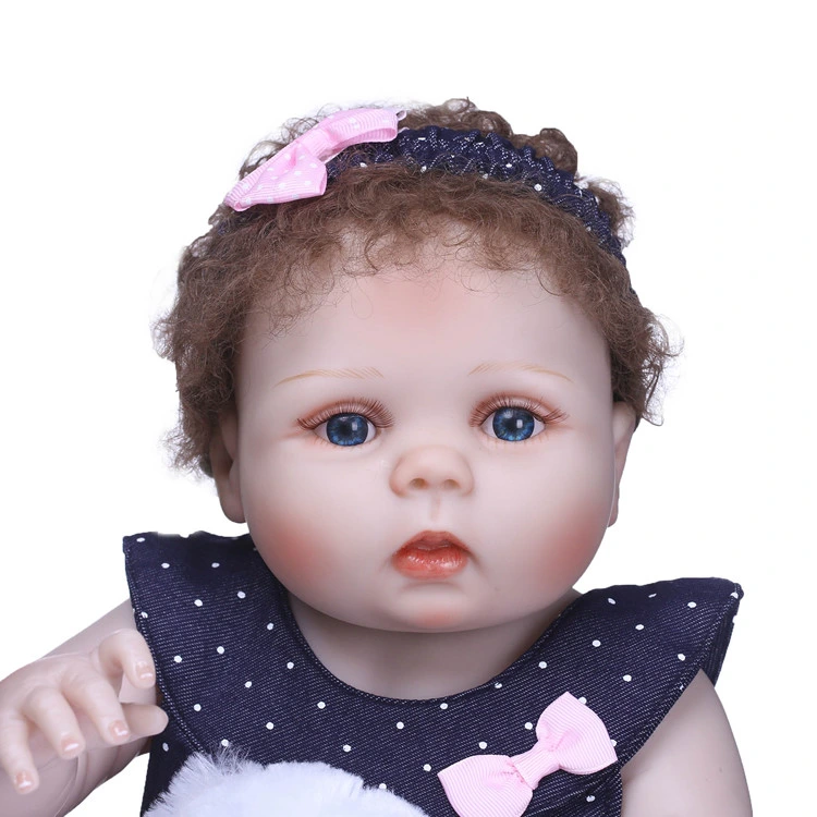 New Design Reborn Boneca 55 Cm Realistic Princess Vinyl Cloth Body Reborn Baby Doll Kids Birthday Xmas Gift