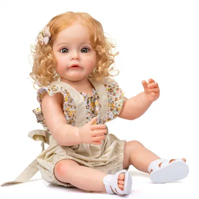 Hot Selling 55 Cm Bebe Doll Reborn Toddler Girl Pink Princess Very Soft Full Body Silicone Beautiful Doll Real Touch Toy Gifts